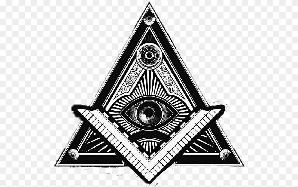 Picsart Likes Ojo Eye Illuminati Stickerfollow4follow Simbolos Cabalisticos, Triangle, Art, Symbol, Drawing Png