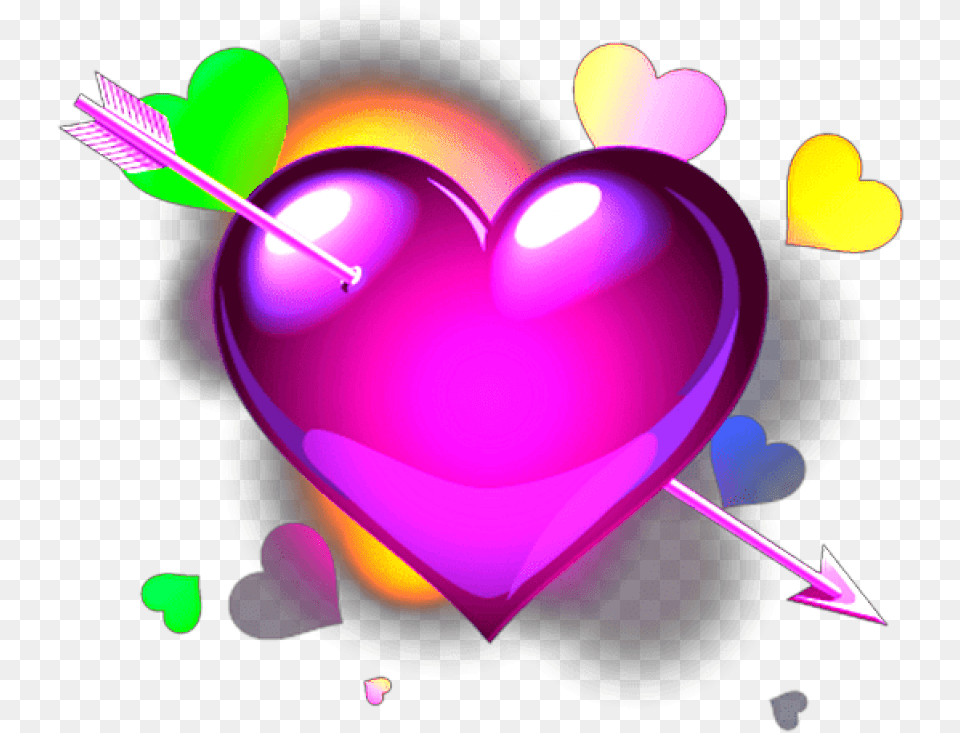 Picsart Love Sticker, Heart, Purple, Disk Png