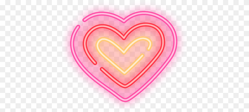Picsart Lovestickers Heart, Light, Neon, Plate Free Transparent Png