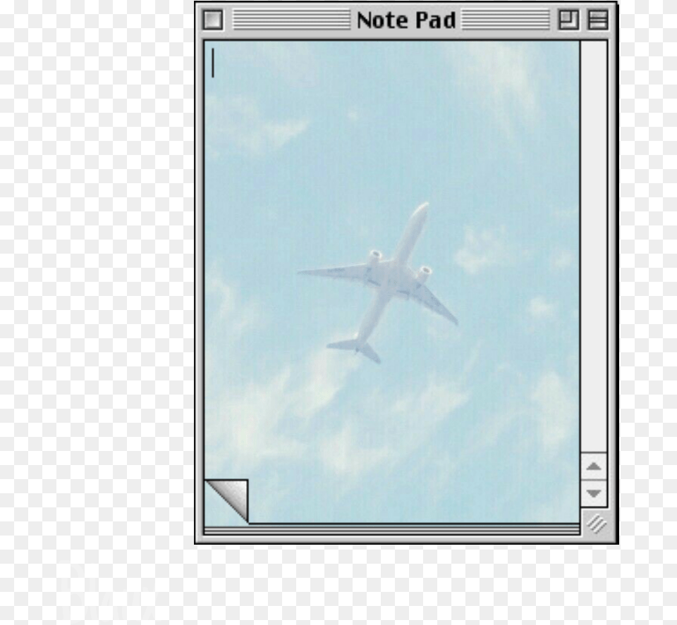 Picsart Notepad Note Tumblr Computer Airplane Boeing 787 Dreamliner, Aircraft, Airliner, Animal, Bird Png Image