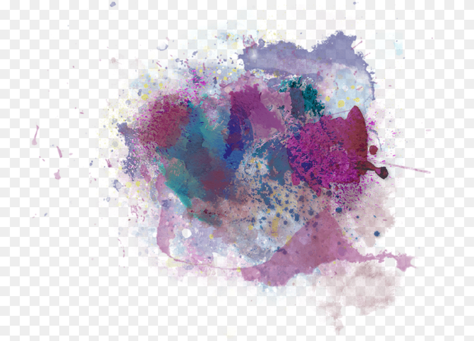 Picsart Tutorial Watercolor Splatter, Art, Graphics, Purple, Plant Free Transparent Png