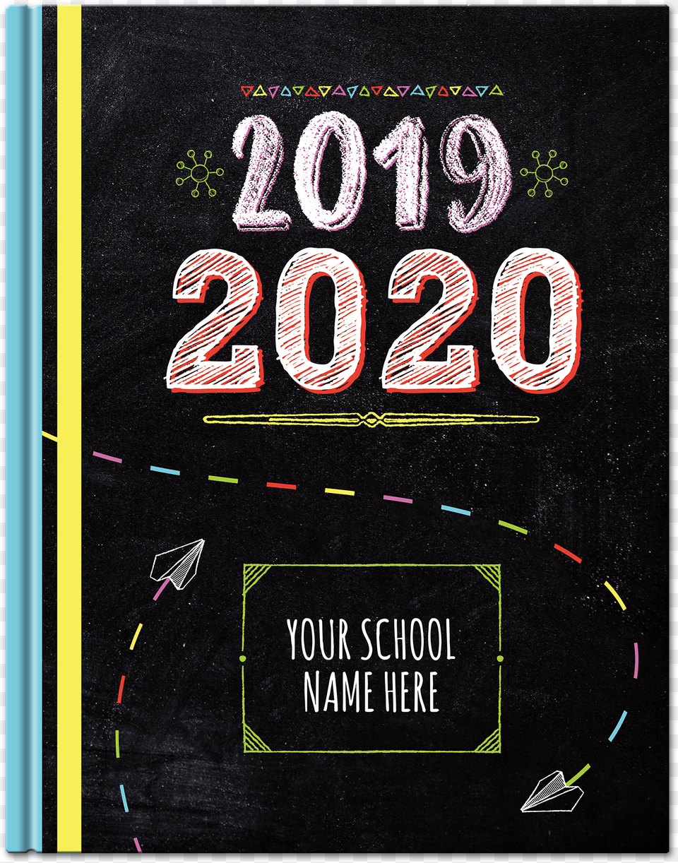 Pictavo Chalkboard Yearbook Cover Examples Of Yearbook Cover, Advertisement, Poster, Blackboard, Text Png Image
