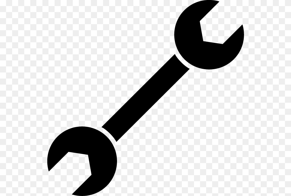 Pictogrammen C Create Two Sided Wrench Icon, Gray Free Png Download