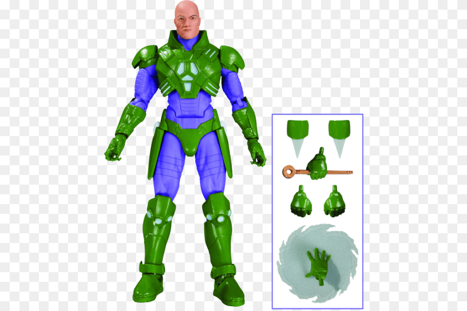 Picture 1 Of Dc Icons Lex Luthor Action Figure, Green, Toy, Face, Head Free Transparent Png