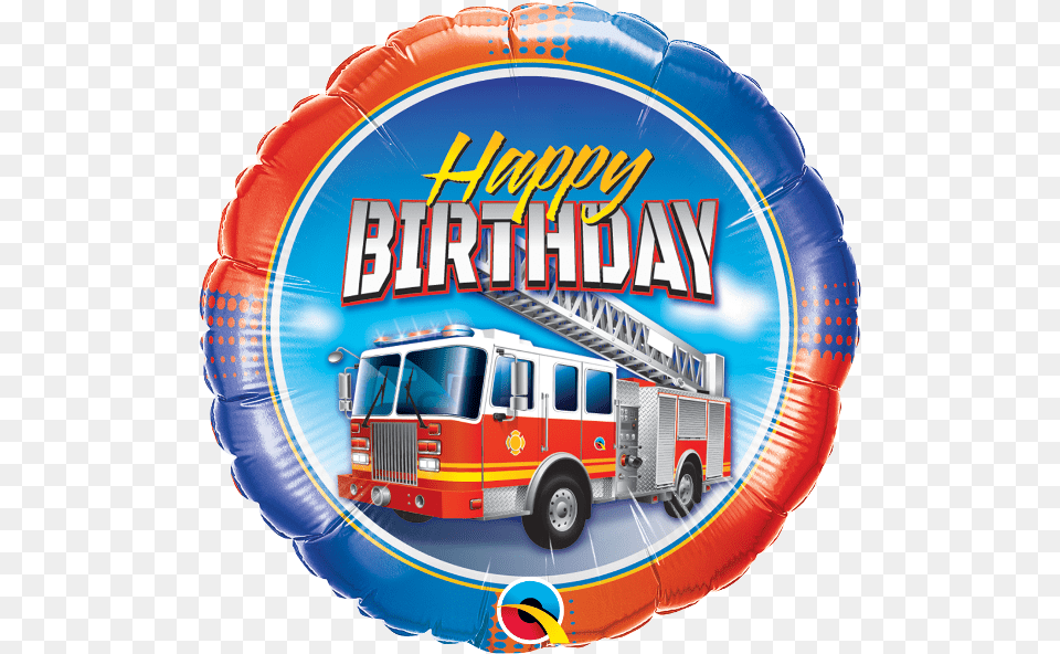 Picture 1 Of Fire Truck Happy Birthday, Transportation, Vehicle, Fire Truck, Machine Png Image