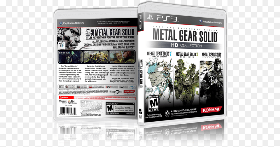 Picture 1 Of Metal Gear Solid Trilogia, Advertisement, Adult, Person, Man Png
