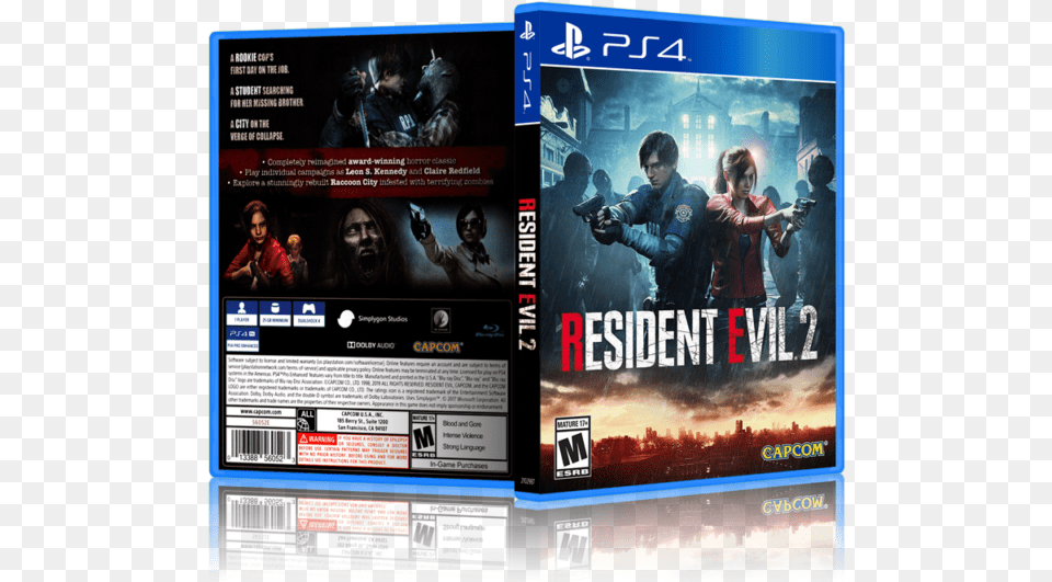 Picture 1 Of Resident Evil 2 Xbox One Usa, Advertisement, Poster, Adult, Person Png