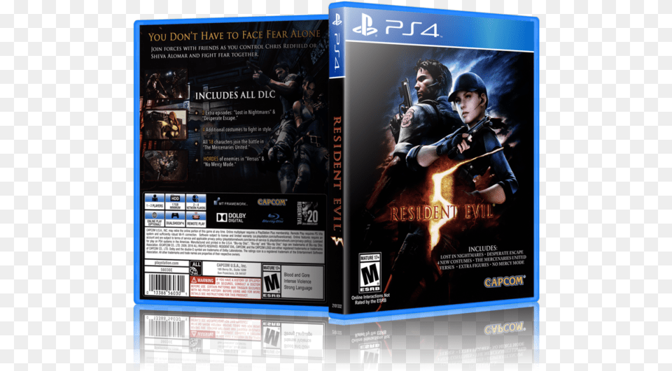 Picture 1 Of Resident Evil 5 Playstation, Advertisement, Poster, Adult, Male Png Image