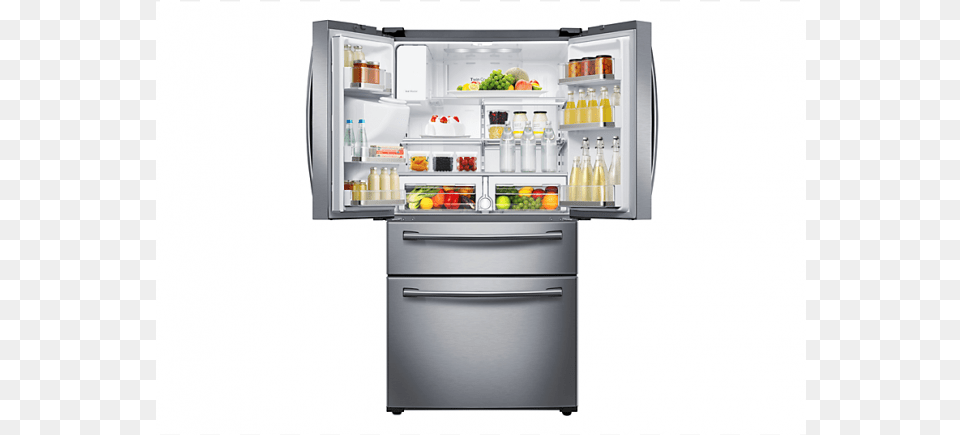 Picture 1 Of Samsung Rf25hmedbsraa 33 Inch Wide 4 Door Refrigerator, Appliance, Device, Electrical Device Free Png