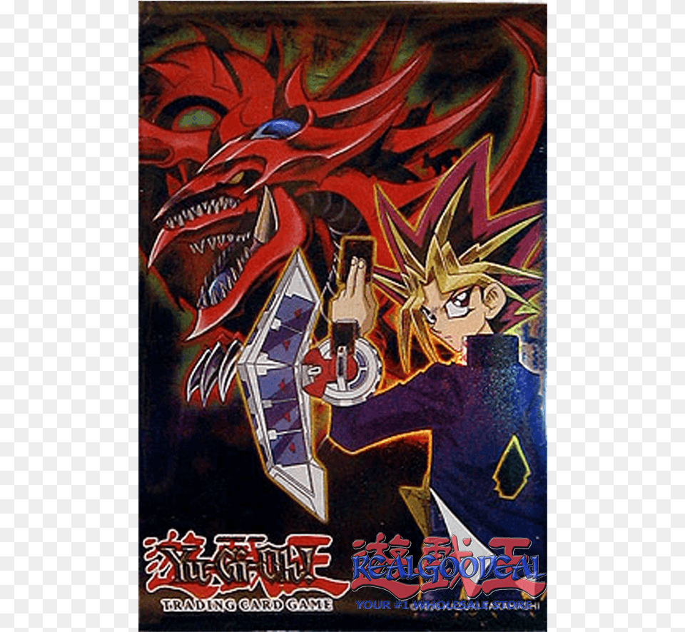 Picture 1 Of Yugioh Slifer Card Sleeves, Book, Comics, Publication, Person Free Transparent Png