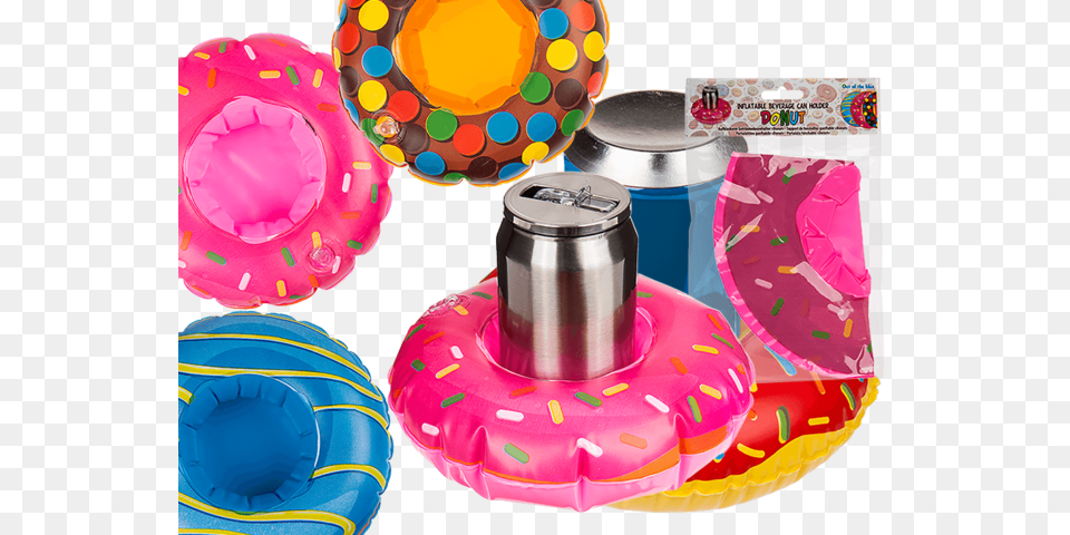 Picture 2 Of Blauwe Opblaasbare Donut Blikjes Houder, Food, Sweets, Clothing, Hat Free Png
