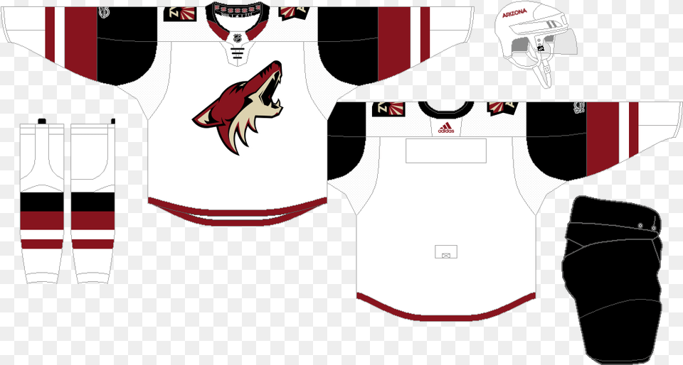 Picture 2019 Arizona Coyotes Home Uniforms, Shirt, Clothing, T-shirt, Helmet Free Png Download