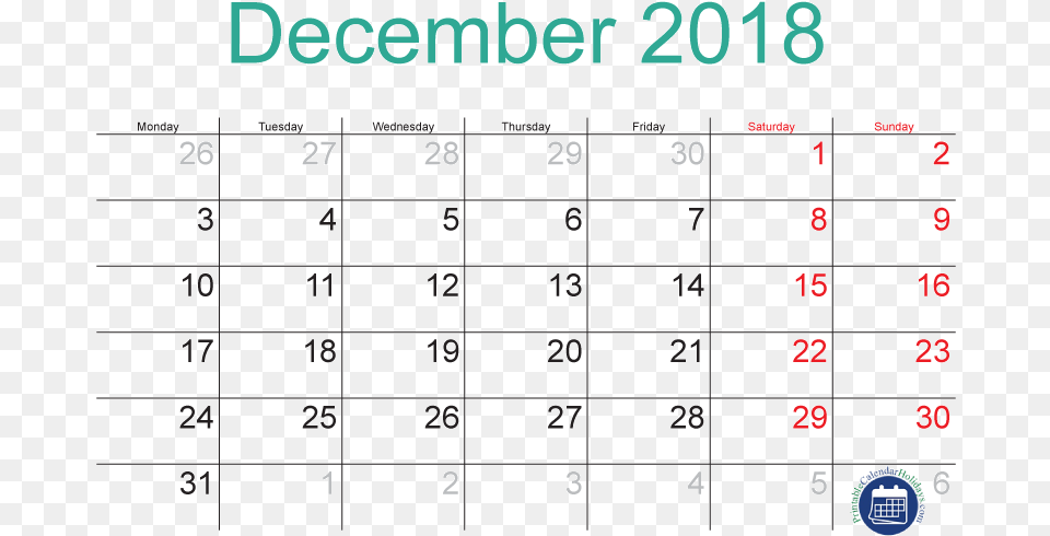 Picture About December Calendar Printable With Holidays Many Days In December, Text, Scoreboard Free Png Download