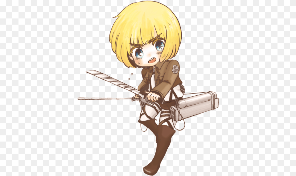 Picture Armin Attack On Titan Chibi, Book, Comics, Publication, Baby Free Png