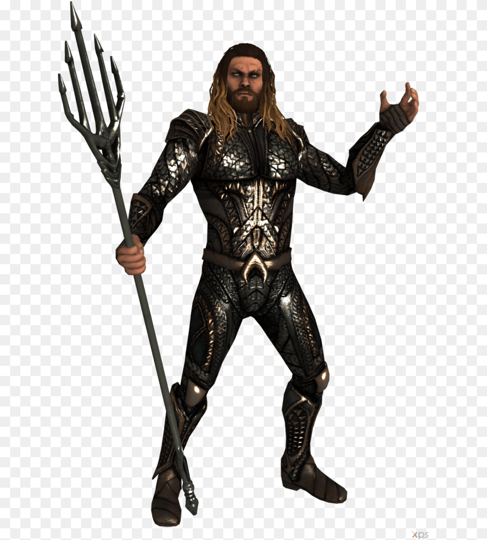 Picture Black And White Aquaman Transparent Trident Injustice 2 Mobile Justice League Aquaman, Weapon, Spear, Clothing, Costume Png Image