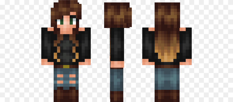 Picture Black And White Brunette Minecraft Minecraft Brunette Skin, Person Free Transparent Png