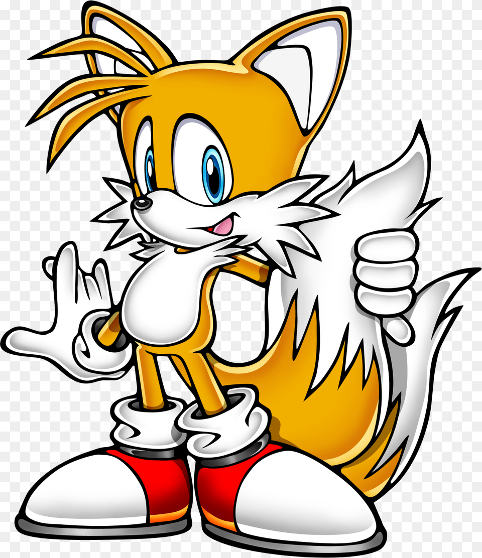Picture Black And White Image Advance Tails Tails The Fox Sonic Adventure, Book, Comics, Publication, Baby Free Png