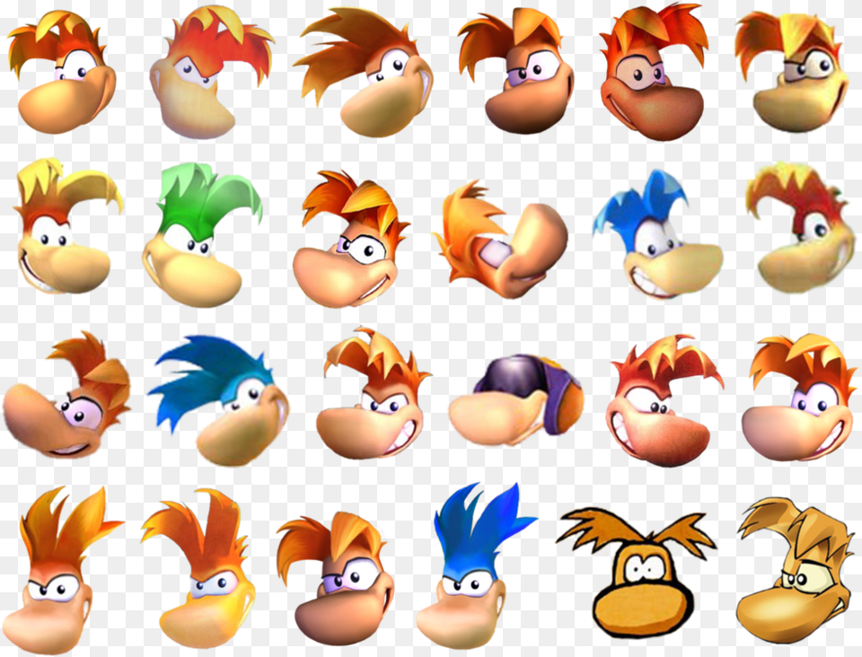 Picture Black And White Library Rayman Head Composition Rayman 3 Artwork, Animal, Poultry, Fowl, Chicken Free Transparent Png