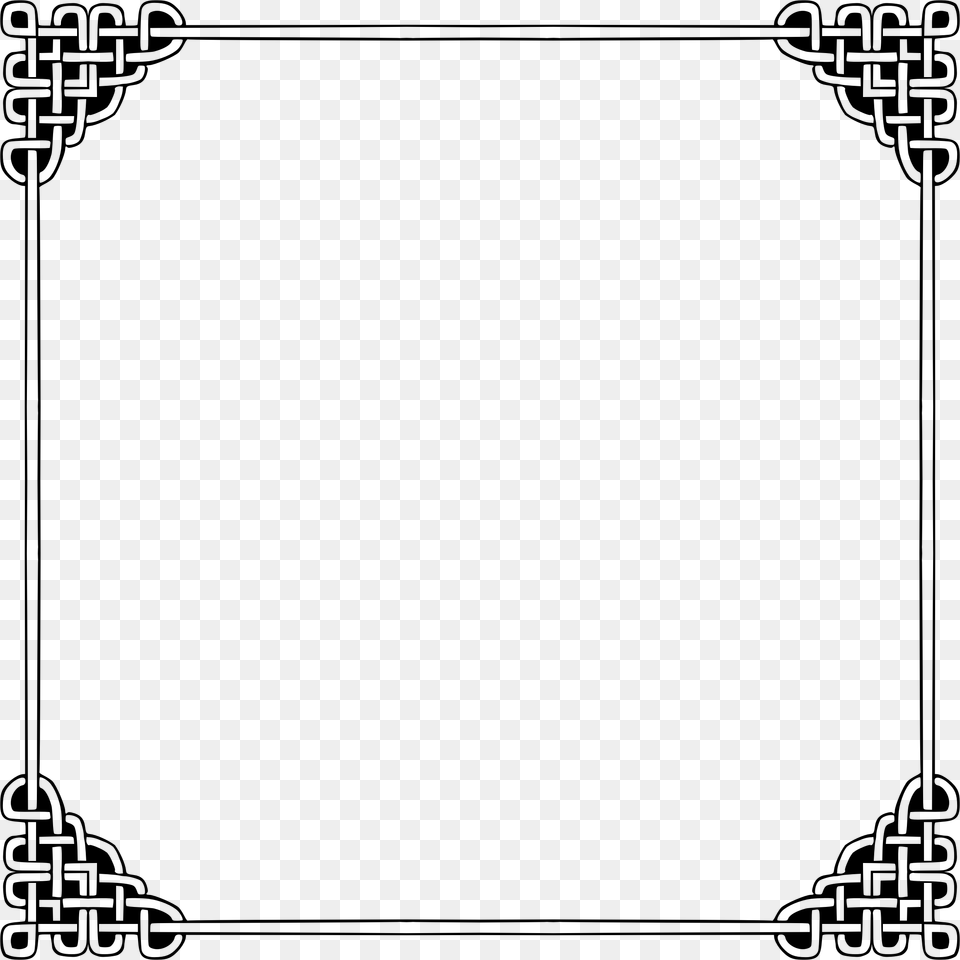 Picture Black And White Stock Celtic Borders Clipart Celtic Frame, Gray Free Png