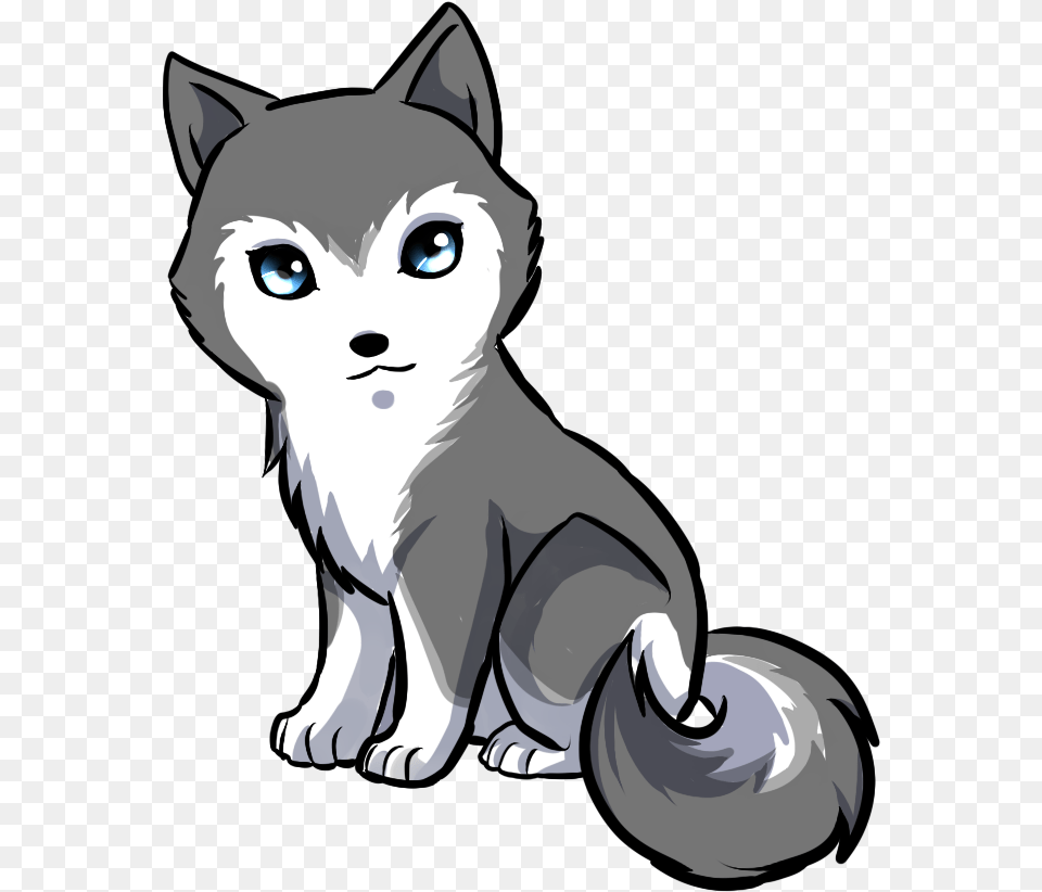 Picture Black And White Stock Cristal Gif Animals Chibi Husky, Baby, Person, Animal, Cat Png