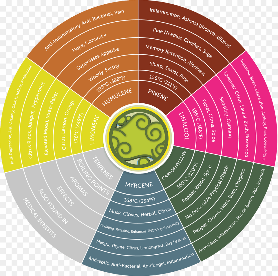 Picture Cannabis Terpene Chart, Disk Free Transparent Png
