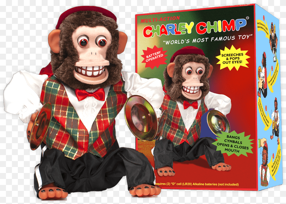 Picture Charley Chimp Cymbal Playing Monkey, Baby, Person, Face, Head Free Transparent Png