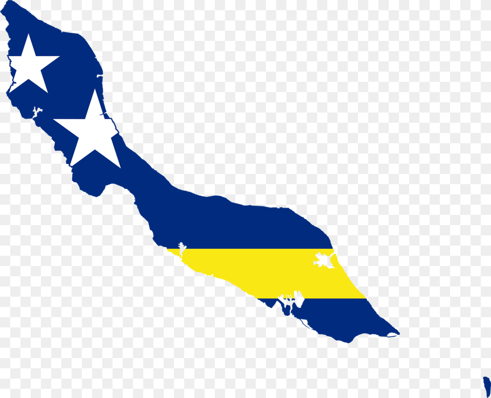 Picture Curacao Flag And Map, Nature, Outdoors, Sea, Water Png Image