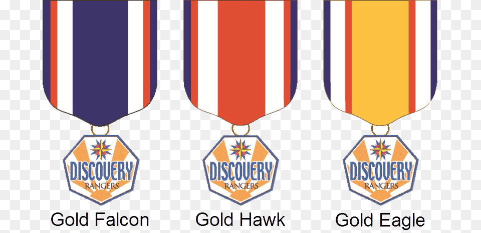 Picture Discovery Rangers Gold Eagle Medal, Logo, Badge, Symbol Png Image