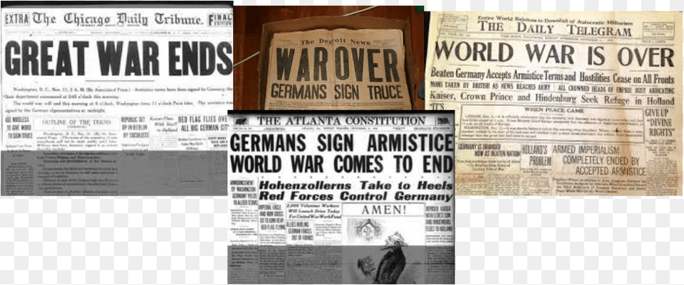 Picture End Of World War, Newspaper, Text Free Png Download