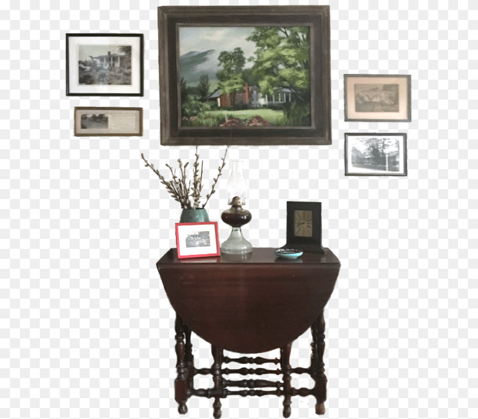 Picture End Table, Potted Plant, Plant, Furniture, Art Png Image