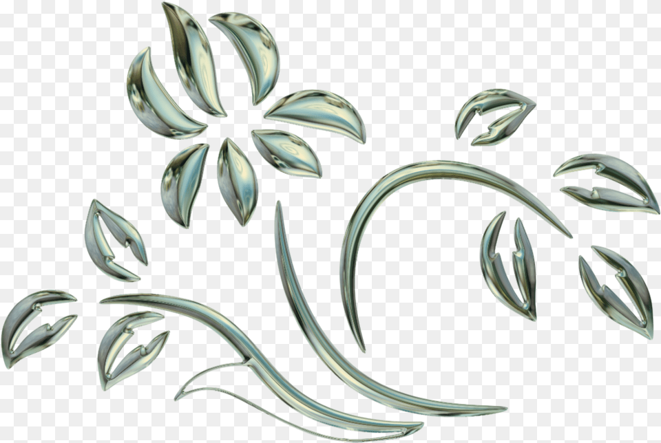 Picture Flower Silver Colour, Accessories, Art, Floral Design, Graphics Free Png Download