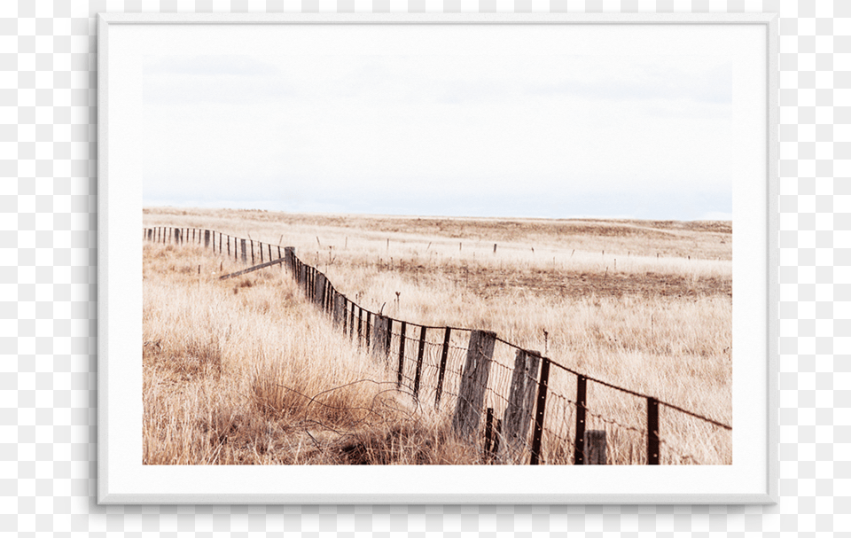 Picture Frame, Fence, Field, Grassland, Nature Free Png Download