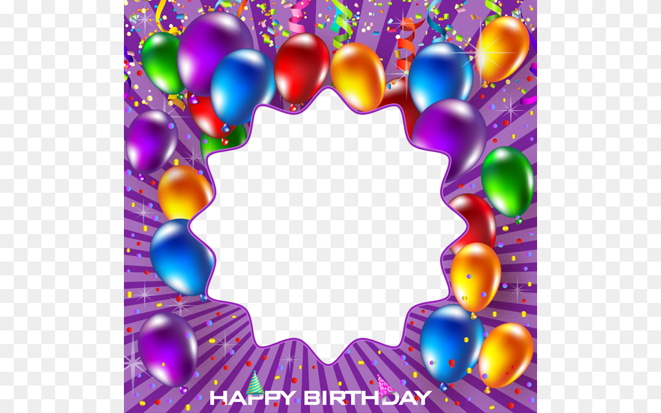 Picture Frame, Balloon, Purple Png Image