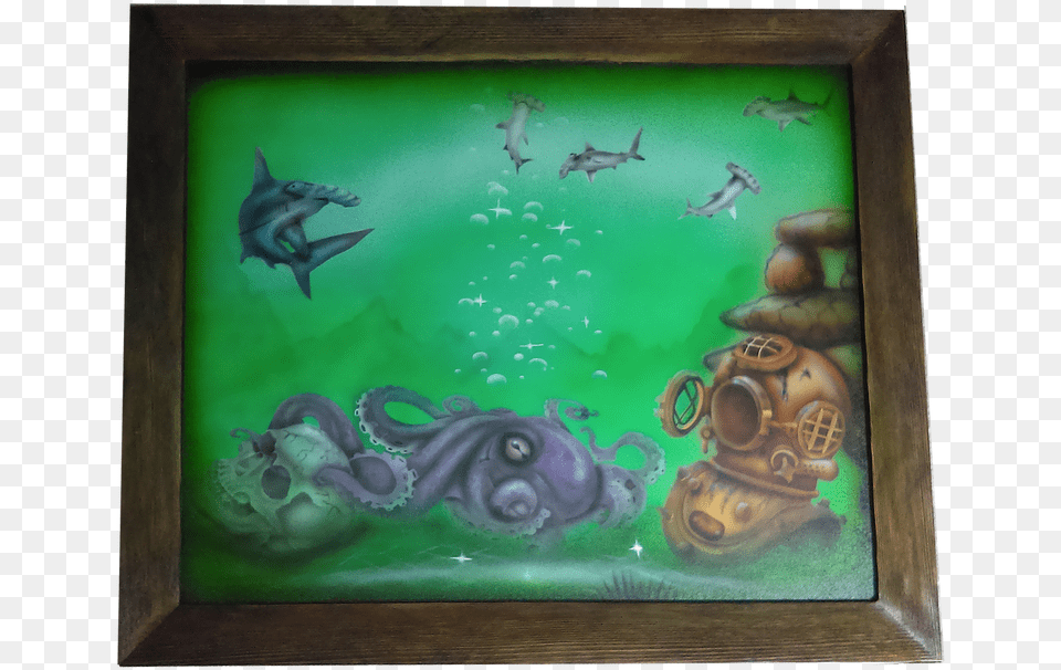 Picture Frame, Art, Painting, Animal, Sea Life Png Image