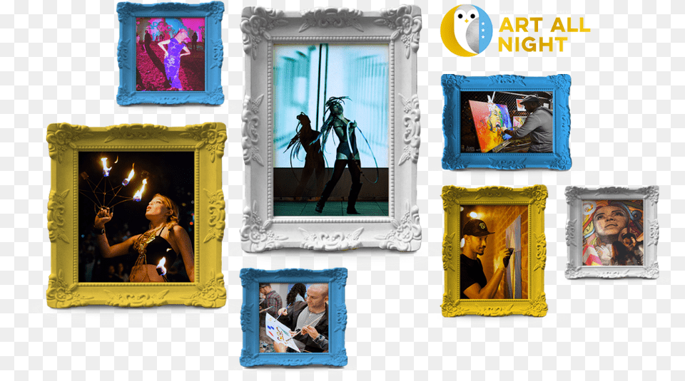 Picture Frame, Art, Collage, Adult, Female Free Png Download