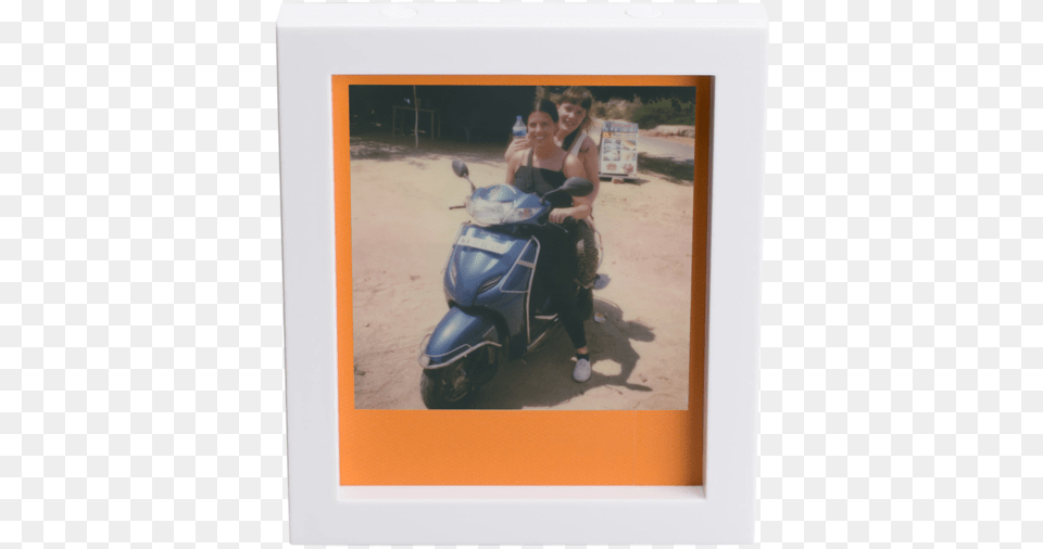 Picture Frame, Moped, Motor Scooter, Motorcycle, Transportation Png