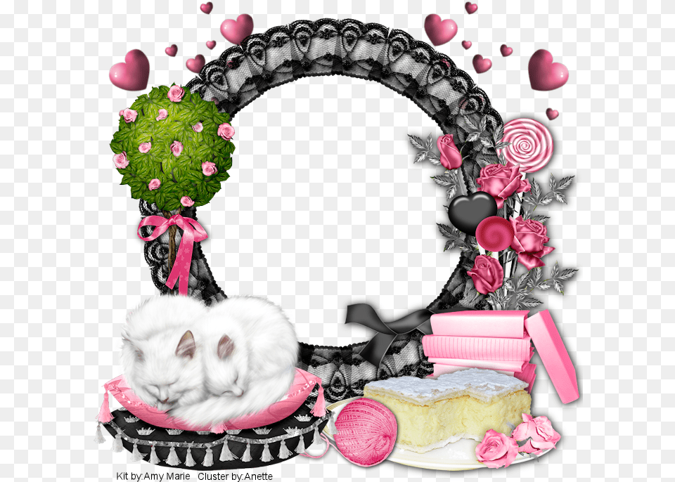 Picture Frame, Rose, Icing, Flower, Dessert Png Image