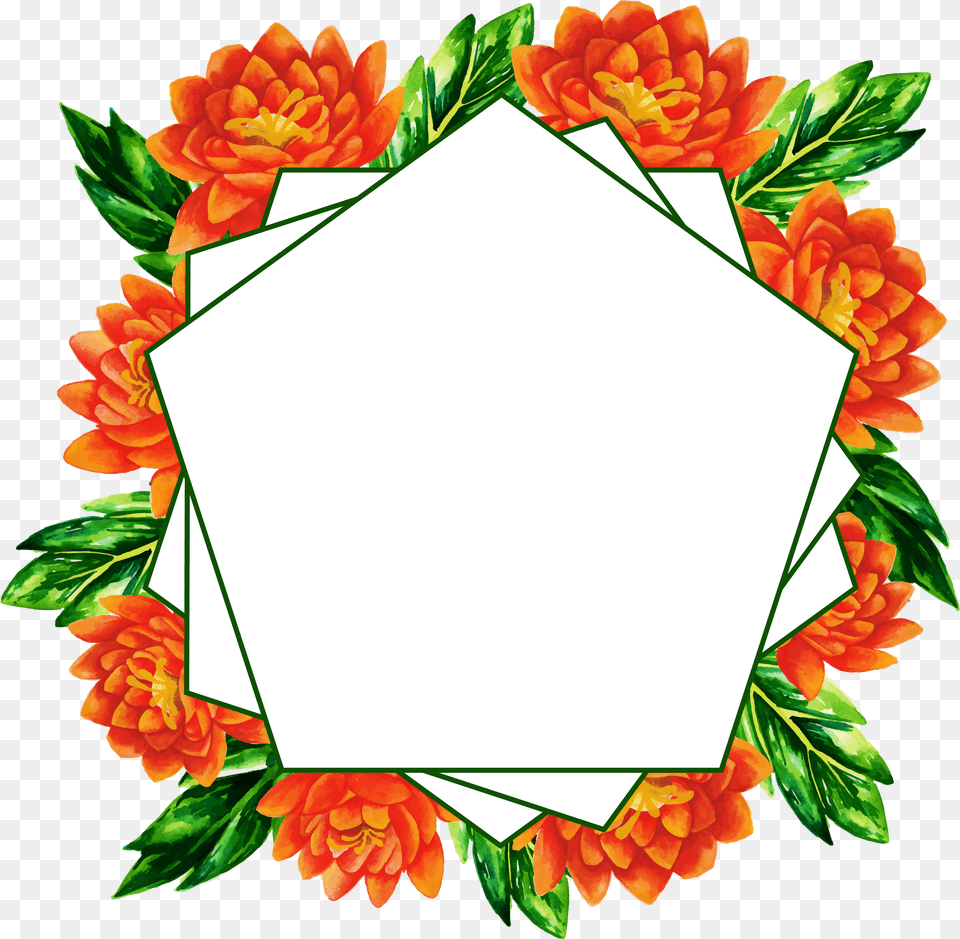 Picture Frame, Leaf, Plant, Dahlia, Flower Free Png