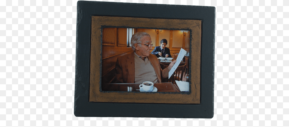 Picture Frame Brown Border Picture Frame, Restaurant, Adult, Person, Man Free Png