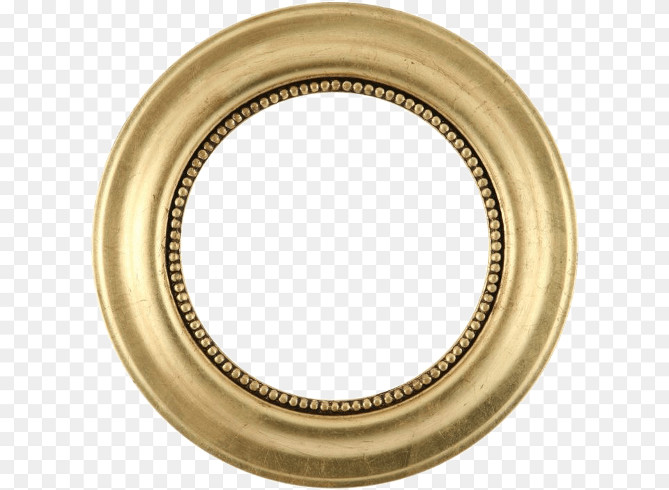 Picture Frame Mirror Gold Leaf Circle Transparent Background Circle Picture Frame, Bronze, Oval, Photography, Machine Free Png Download