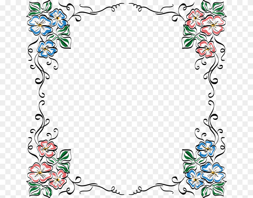 Picture Frameartsymmetry Drawing Of Flowers Borders, Art, Floral Design, Graphics, Pattern Free Transparent Png