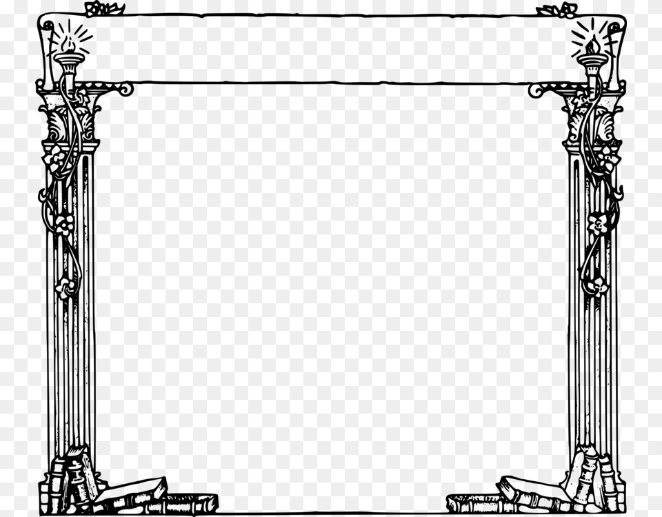 Picture Frameline Artarea Roman Border, Gray Png Image