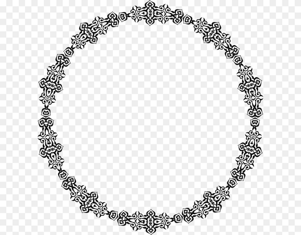 Picture Frameline Artflower Circle Design Black Amp White, Nature, Night, Outdoors, Accessories Free Png Download