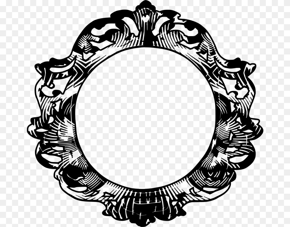 Picture Framemonochrome Photographyoval African Frame Circle, Gray Free Transparent Png