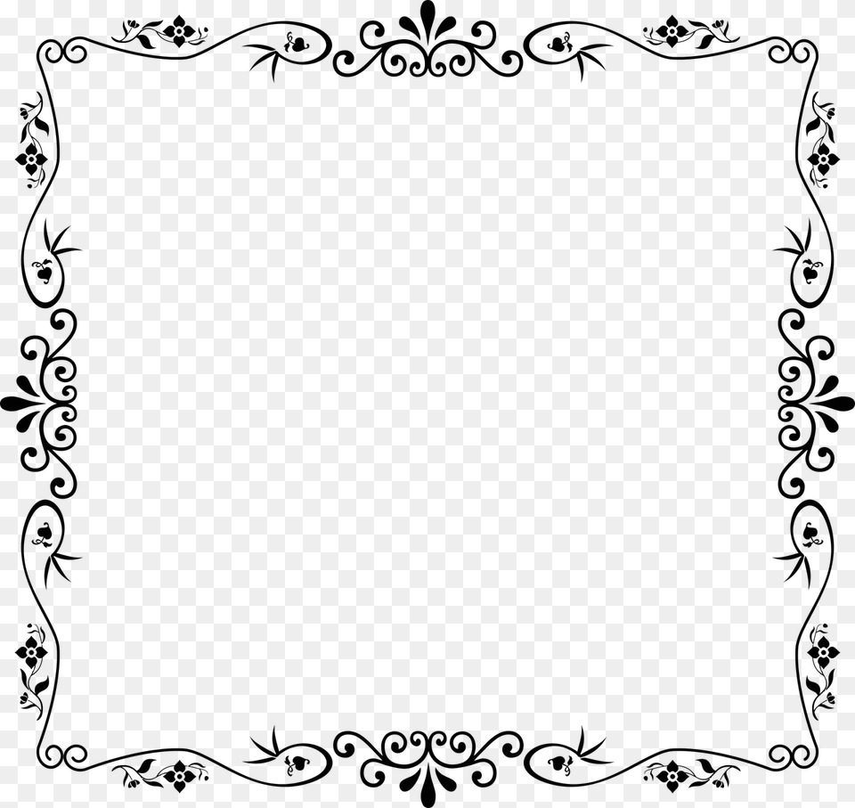 Picture Framemonochrome Photographytext Decorative Vintage Style Frame, Silhouette Free Png Download