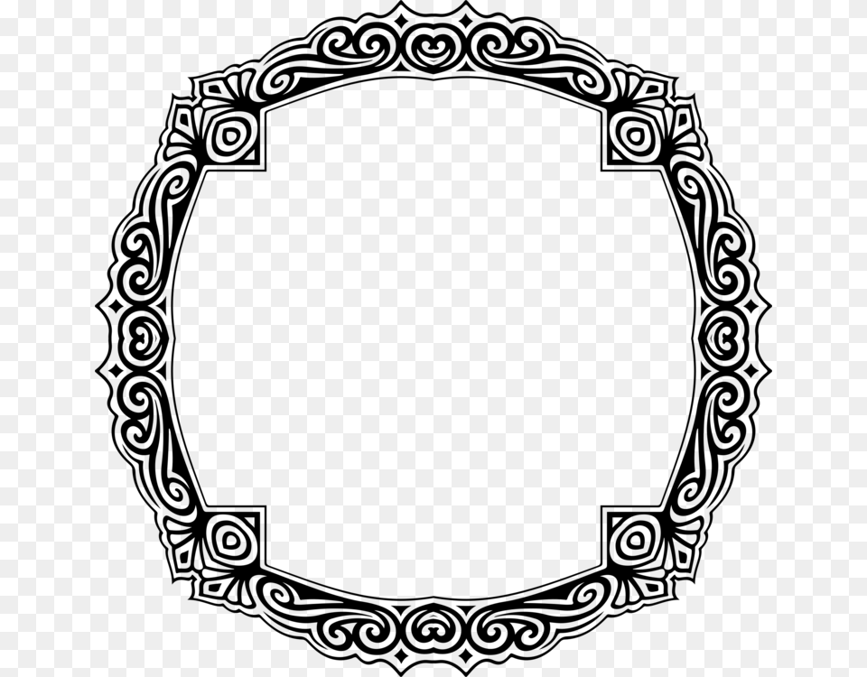 Picture Frames Black And White Ornament, Gray Free Png Download