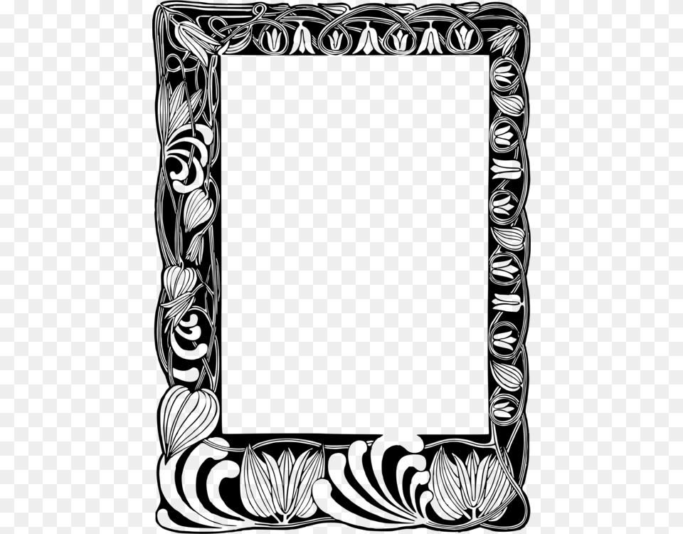 Picture Frames Borders And Frames Black And White Ornament Gray Free Png