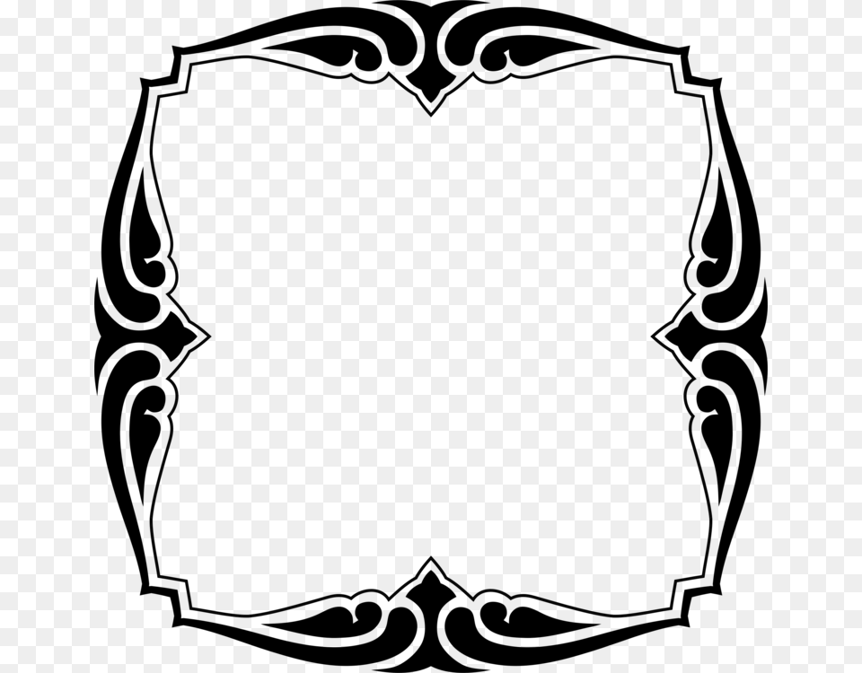 Picture Frames Decorative Borders Silhouette Decorative Arts, Gray Png