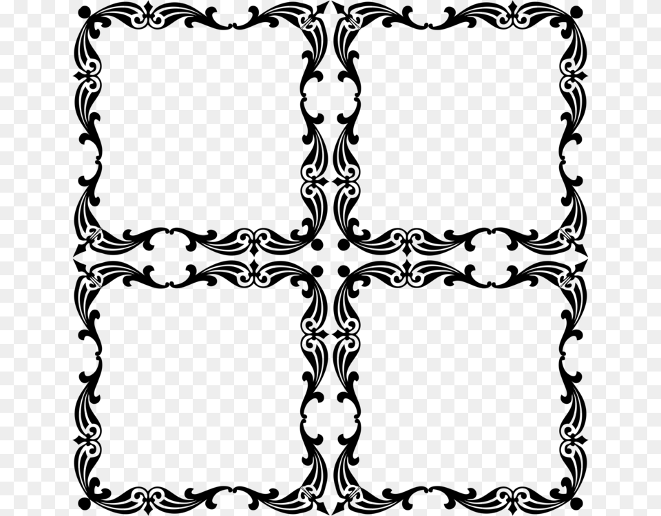 Picture Frames Floral Design Leaf, Gray Free Transparent Png