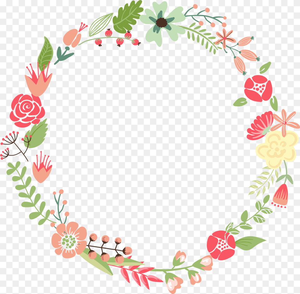 Picture Frames Flower Wreath Clip Art Flower Circle Transparent Background, Floral Design, Graphics, Pattern, Plant Free Png